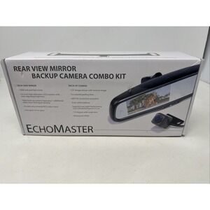 EchoMaster - 4.3Rear-View Mirror Monitor and Back-Up Camera Kit - Black